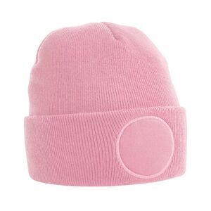 Beechfield Unisex Circular Patch Cuffed Beanie / Dusky Pink
